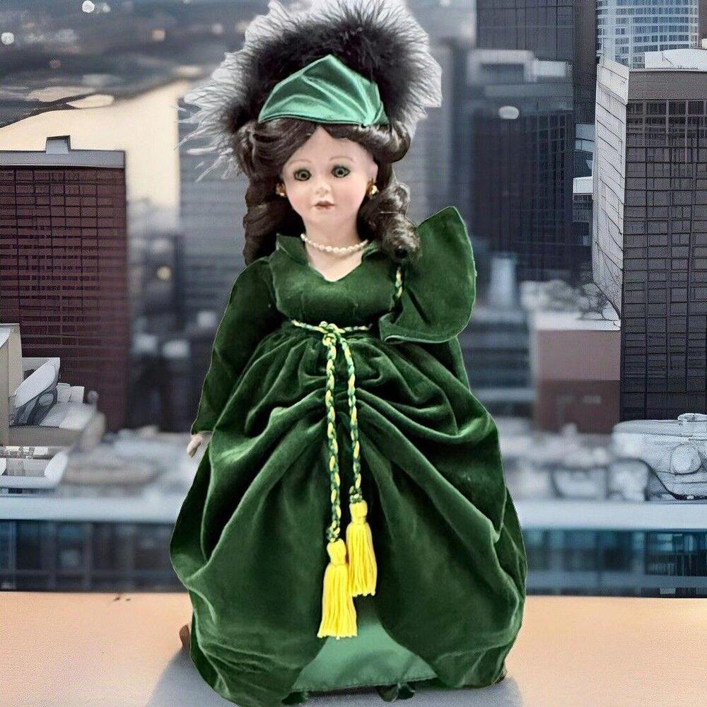 Vintage Doll Scarlett O'Hara Seymour Mann Connoisseur 1992 No Stand 19"in Taiwan